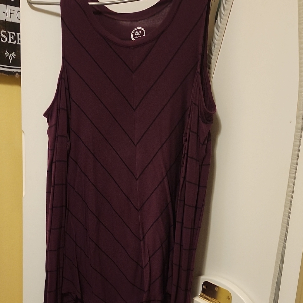 Maurices Dark Purple Long Sleeve Top